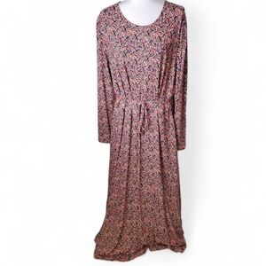 Boden Floral Long Sleeve Dress - Multicolor